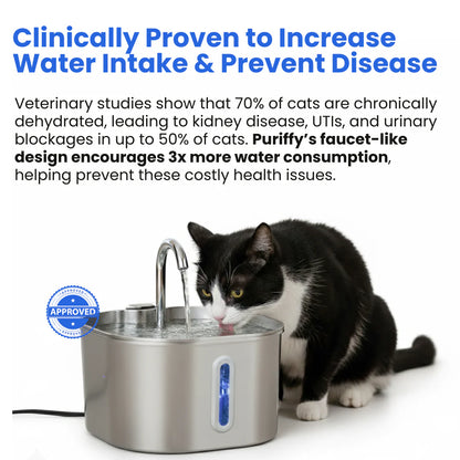 Protect your cat from dehydration and urinary emergencies with Purrify